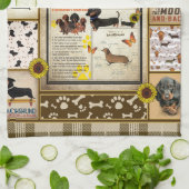 パーソナライズされたDachshund Knowledge Beautiful Gift キッチンタオル (折り畳み)