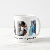 パーソナライズされたDADA 4フォトコラージュパパ父の日 コーヒーマグカップ (正面右)