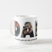 パーソナライズされたDADA 4フォトコラージュパパ父の日 コーヒーマグカップ (正面左)