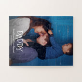 パーソナライズされたDaddy Photo Merry Christmas ジグソーパズル (横)