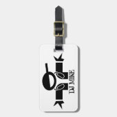 パーソナライズされたdeejay荷物タグ | DJギア ラゲッジタグ (正面縦)