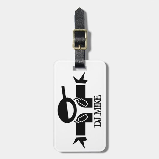 パーソナライズされたdeejay荷物タグ | DJギア ラゲッジタグ (正面縦)