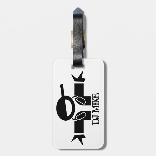 パーソナライズされたdeejay荷物タグ | DJギア ラゲッジタグ (裏面縦)