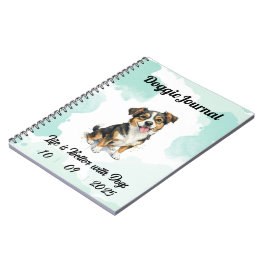 パーソナライズされたDoggie Journal -カスタム日 ノートブック