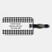 パーソナライズされたDogstoothのパターン ラゲッジタグ (裏面横)