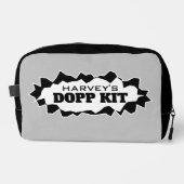 パーソナライズされたdopp kitトイレタリーバッグ男性へ ドップキット (正面)