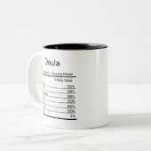 パーソナライズされたDoula Nutrition Facts ツートーンマグカップ (正面左)