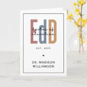 パーソナライズされたEdD教育医 カード (黄色い花)