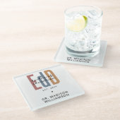 パーソナライズされたEdD教育医 ガラスコースター (アングル)