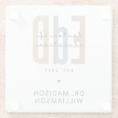 パーソナライズされたEdD教育医 ガラスコースター (裏面)