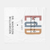 パーソナライズされたEdD教育医 フリースブランケット (正面(横))