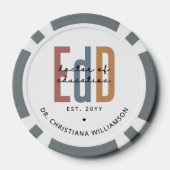 パーソナライズされたEdD教育医 ポーカーチップ (裏面)