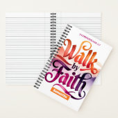 パーソナライズされたFaith Christian Journalで歩く ノートブック (内側)