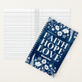 パーソナライズされたFaith, Hope, Love Christian Journal ノートブック (内側)