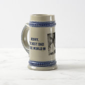 パーソナライズされたFANTS DAY MUGSあなたの写真を追加 ビールジョッキ (正面左)