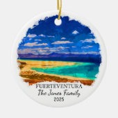 パーソナライズされたFuerteventuraオーナメント，スペイン セラミックオーナメント (正面)