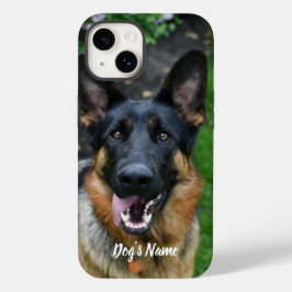 パーソナライズされたGerman Shepherd Dogの写真と名前 Case-Mate iPhone 14ケース