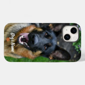 パーソナライズされたGerman Shepherd Dogの写真と名前 Case-Mate iPhoneケース (裏面 (横))