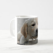 パーソナライズされたGolden Retriever Dogの写真と名前 コーヒーマグカップ (正面左)