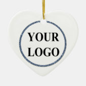 パーソナライズされたGrather Giftテンプレート追加ロゴ セラミックオーナメント (正面)