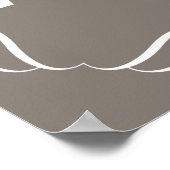 パーソナライズされたGreige洗濯ドライフォールド標識 ポスター (角)