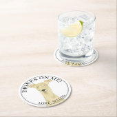 パーソナライズされたGreyhound結婚の ラウンドペーパーコースター (インサイチュ)