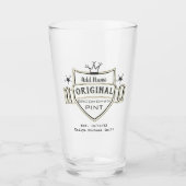 パーソナライズされたGROOMSMAN GIVES PINT GLASS Thank You タンブラーグラス (正面)
