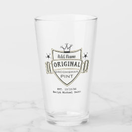 パーソナライズされたGROOMSMAN GIVES PINT GLASS Thank You タンブラーグラス