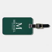 パーソナライズされたGroomsman Name and Monogram ラゲッジタグ (正面横)