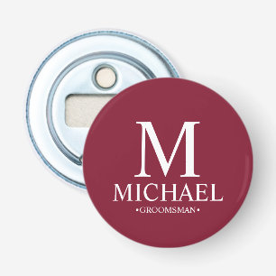 パーソナライズされたGroomsman Name and Monogram 栓抜き