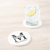 パーソナライズされたGroomsman's Name and Monogram コースター (側面)