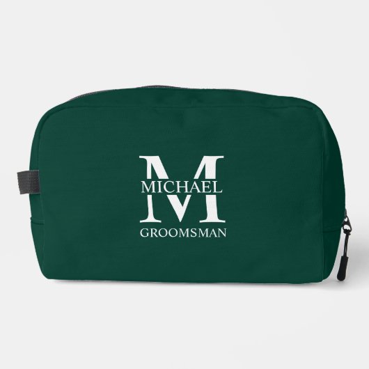 パーソナライズされたGroomsman's Name and Monogram ドップキット (正面)