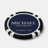 パーソナライズされたGroomsman's Name and Monogram ポーカーチップ (シングル)
