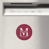 パーソナライズされたGroomsman's Name and Monogram マグネット (インサイチュ (食洗機))