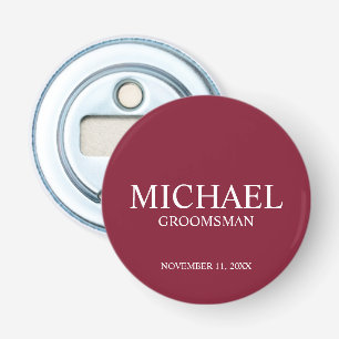 パーソナライズされたGroomsman's Name and Monogram 栓抜き