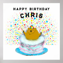 パーソナライズされたGroundhog Day誕生日 ポスター