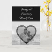 パーソナライズされたHappy Anniversary写真 カード (黄色い花)