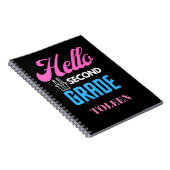 パーソナライズされたHello 2年生 ノートブック (右側)