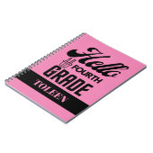 パーソナライズされたHello 4年生 ノートブック (左側)