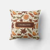 パーソナライズされたHello Autumn -名前をカスタムする クッション (裏面)