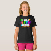 パーソナライズされたHello Fifgrade Student Kids Name Tシャツ (正面フル)