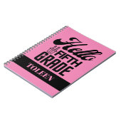 パーソナライズされたHello Fifthグレード ノートブック (左側)