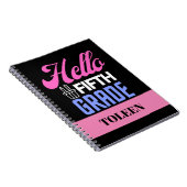 パーソナライズされたHello Fifthグレード ノートブック (右側)