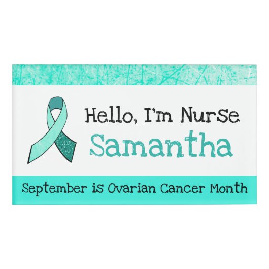 パーソナライズされたHello, Imナース名タグ 名札 (正面)