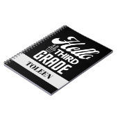 パーソナライズされたHello Third Grade ノートブック (左側)