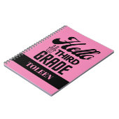 パーソナライズされたHello Third Grade ノートブック (左側)