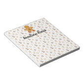 パーソナライズされたHoliday Gingerbreadをテーマにした ノートパッド (アングル)