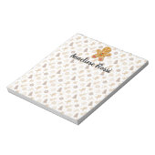 パーソナライズされたHoliday Gingerbreadをテーマにした ノートパッド (回転)