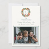 パーソナライズされたholiday monogram photocard digital シーズンカード (正面)