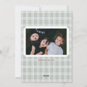 パーソナライズされたholiday monogram photocard digital シーズンカード (裏面)